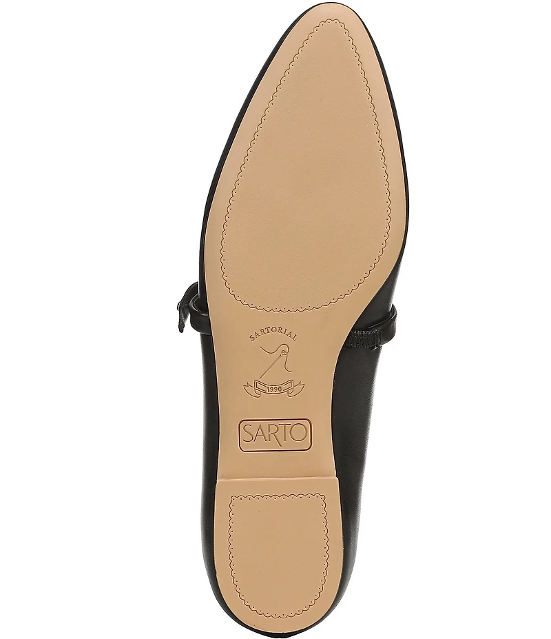 Sarto by Franco Sarto Rubina Leather Pointed Toe Mary Jane Ballet Flats