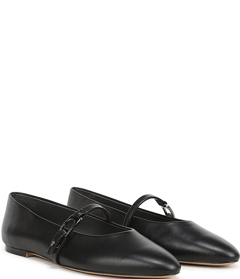 Sarto by Franco Sarto Rubina Leather Pointed Toe Mary Jane Ballet Flats