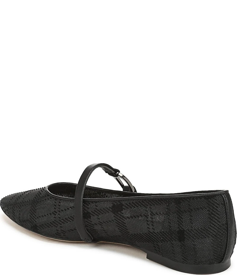 Sarto by Franco Sarto Rubina Plaid Mesh Pointed Toe Mary Jane Ballet Flats