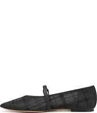 Sarto by Franco Sarto Rubina Plaid Mesh Pointed Toe Mary Jane Ballet Flats