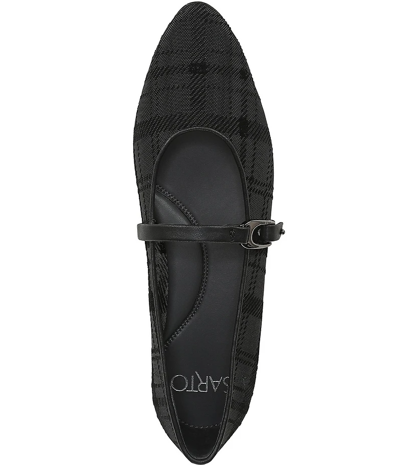 Sarto by Franco Sarto Rubina Plaid Mesh Pointed Toe Mary Jane Ballet Flats