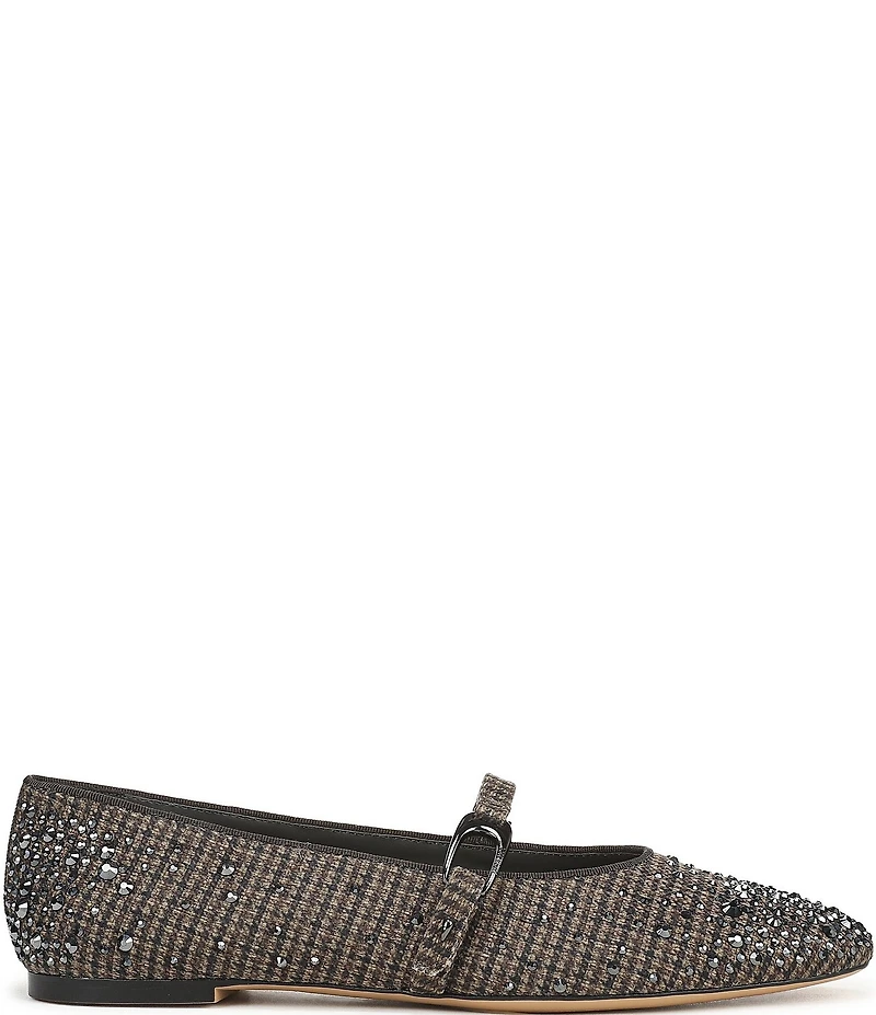 Sarto by Franco Sarto Rubina Rhinestone Embellished Houndstooth Mary Jane Ballet Flats
