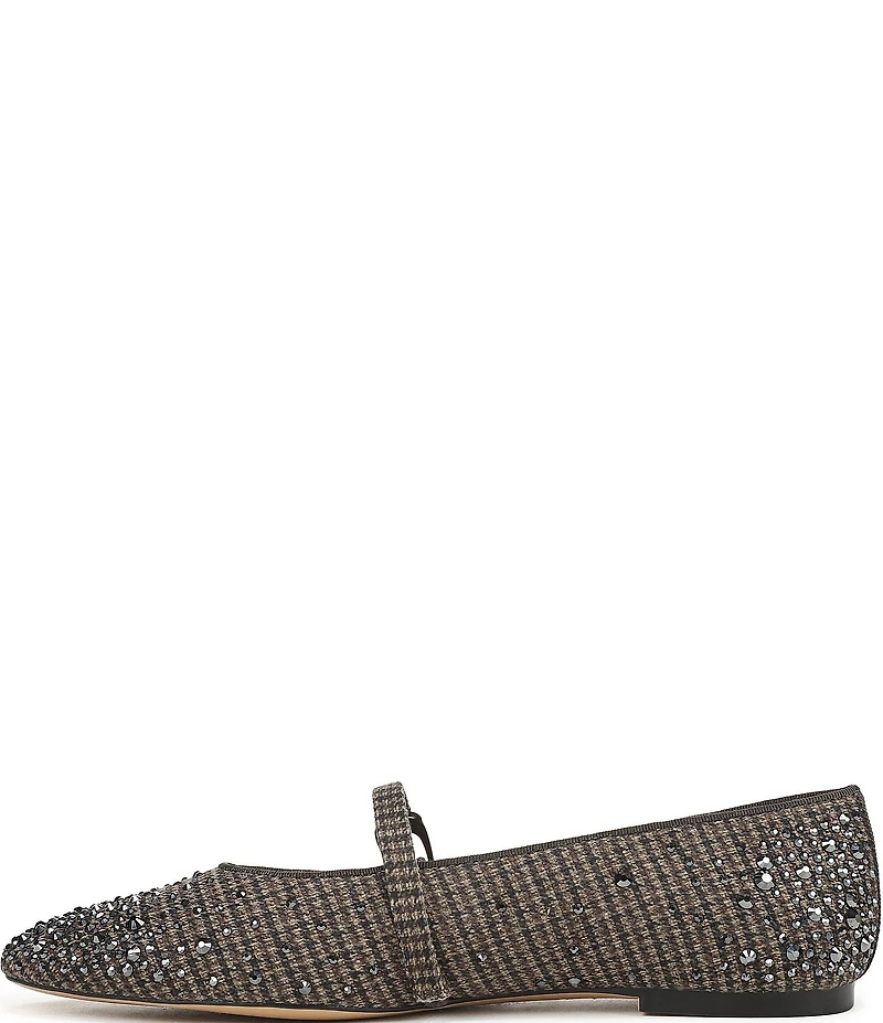 Sarto by Franco Sarto Rubina Rhinestone Embellished Houndstooth Mary Jane Ballet Flats