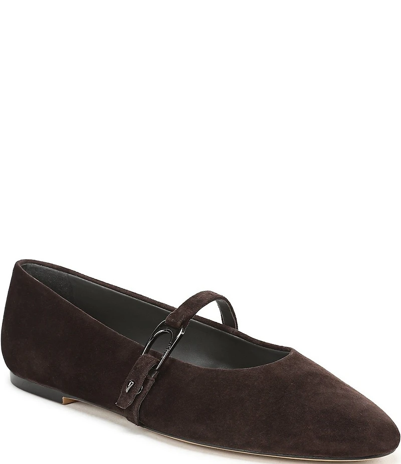 Sarto by Franco Sarto Rubina Suede Pointed Toe Mary Jane Ballet Flats