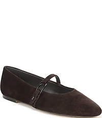 Sarto by Franco Sarto Rubina Suede Pointed Toe Mary Jane Ballet Flats