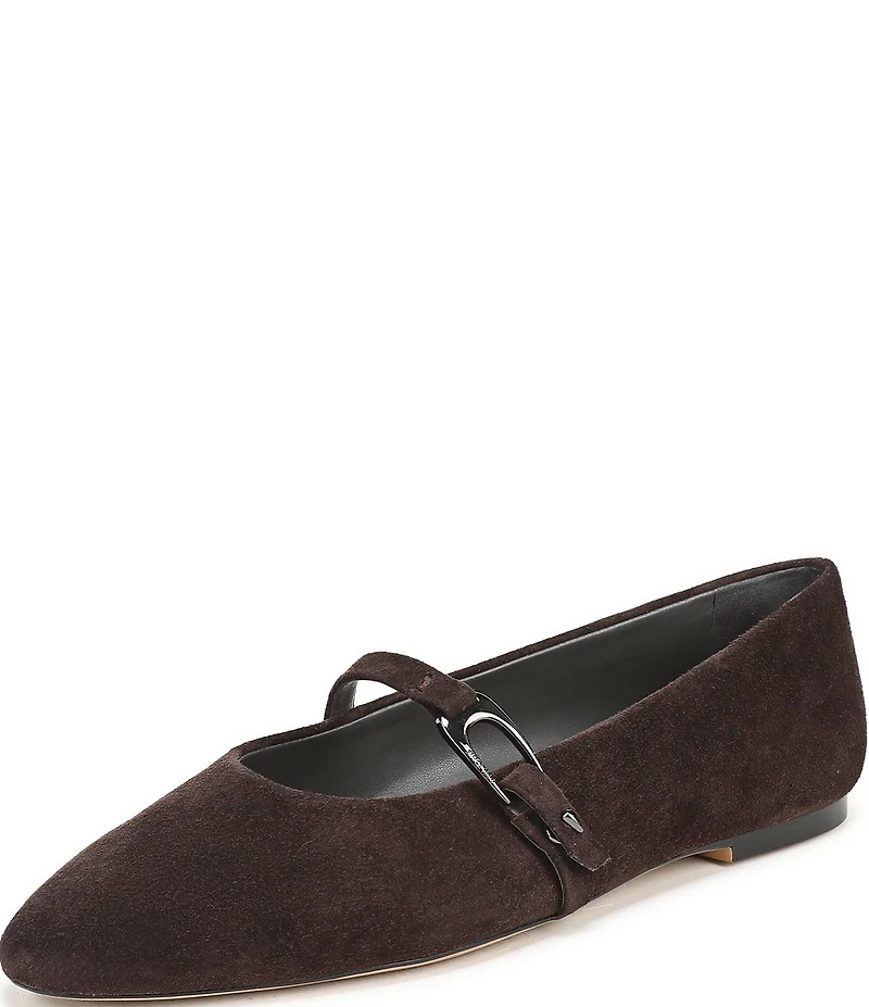 Sarto by Franco Sarto Rubina Suede Pointed Toe Mary Jane Ballet Flats