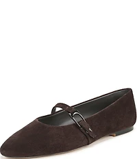 Sarto by Franco Sarto Rubina Suede Pointed Toe Mary Jane Ballet Flats