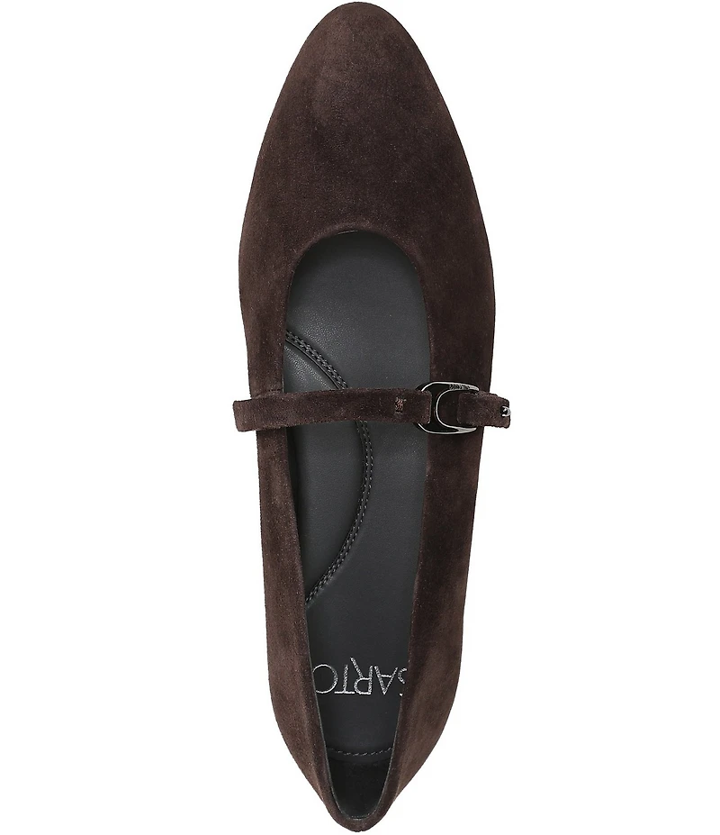 Sarto by Franco Sarto Rubina Suede Pointed Toe Mary Jane Ballet Flats