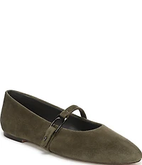 Sarto by Franco Sarto Rubina Suede Pointed Toe Mary Jane Ballet Flats