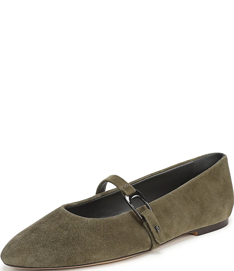 Sarto by Franco Sarto Rubina Suede Pointed Toe Mary Jane Ballet Flats