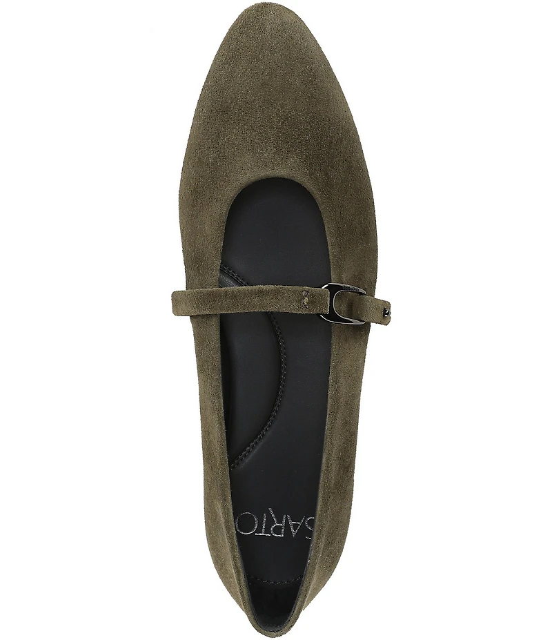 Sarto by Franco Sarto Rubina Suede Pointed Toe Mary Jane Ballet Flats