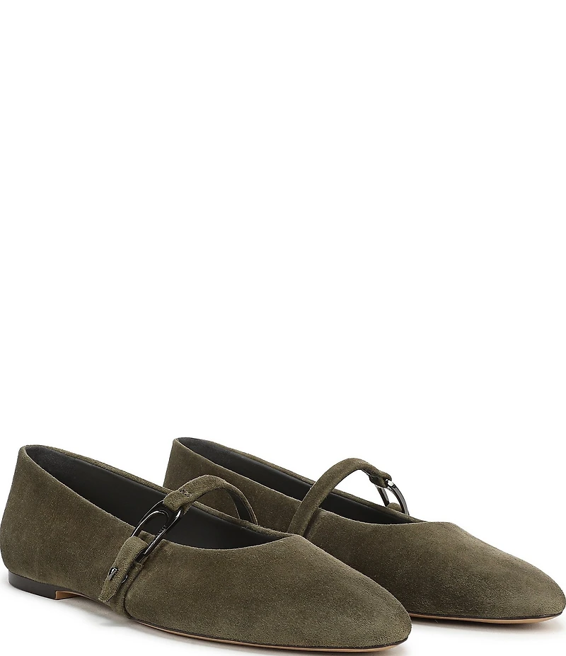 Sarto by Franco Sarto Rubina Suede Pointed Toe Mary Jane Ballet Flats