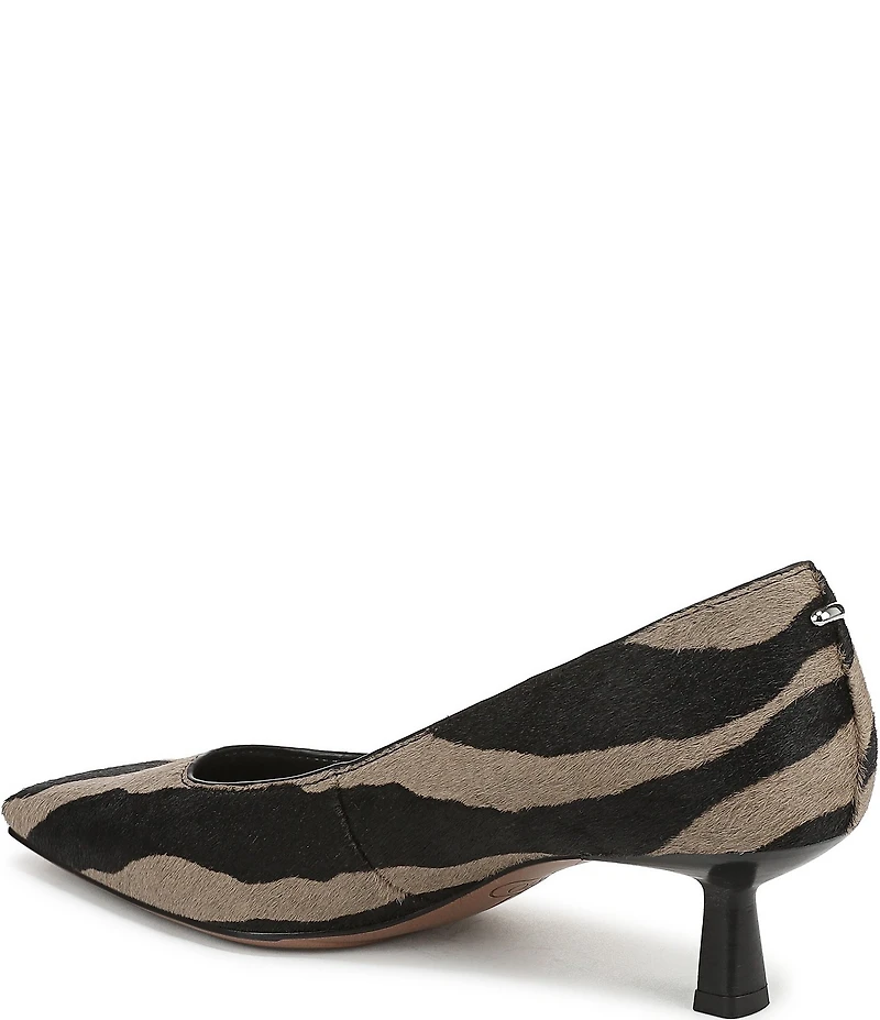 Sarto by Franco Sarto Ryan2 Zebra Print Calf Hair Kitten Heel Pumps