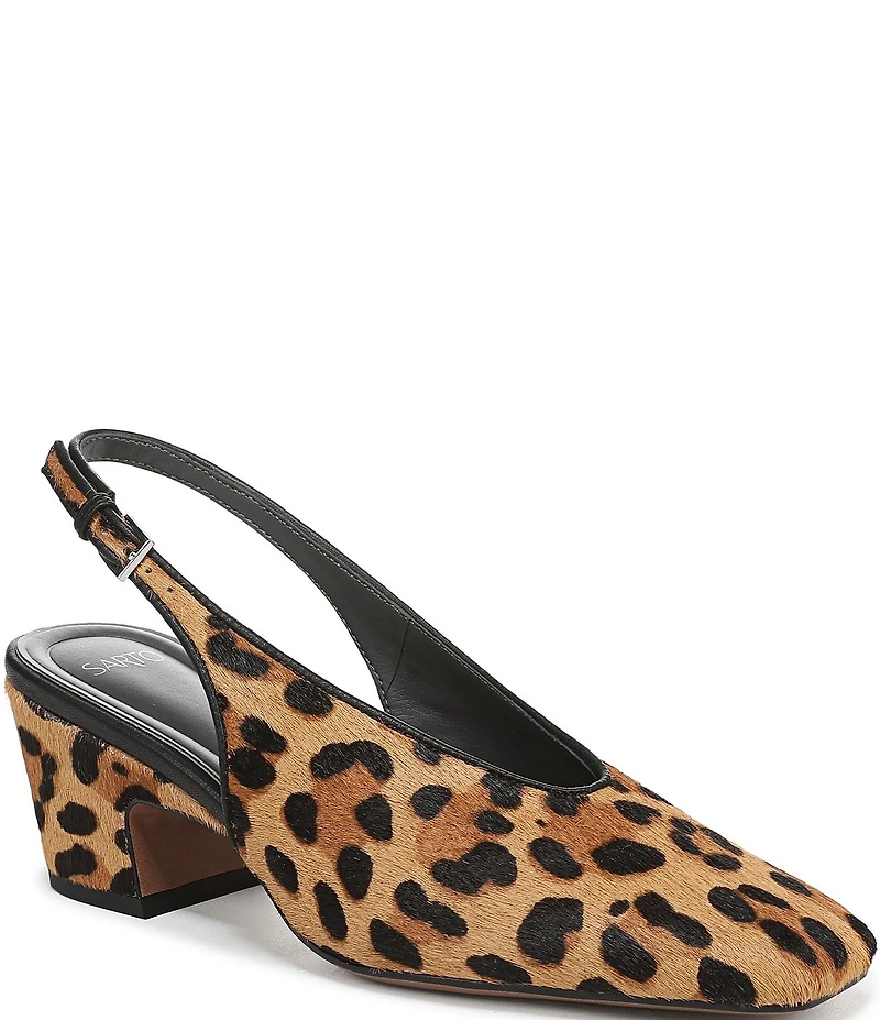 Sarto by Franco Sarto Sutton2 Leopard Print Calf Hair Slingback Pumps