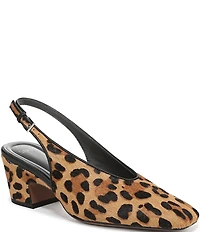 Sarto by Franco Sarto Sutton2 Leopard Print Calf Hair Slingback Pumps
