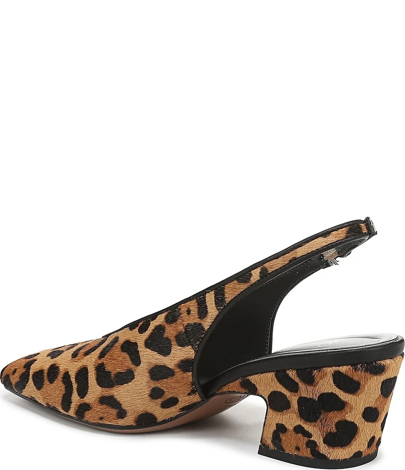 Sarto by Franco Sarto Sutton2 Leopard Print Calf Hair Slingback Pumps