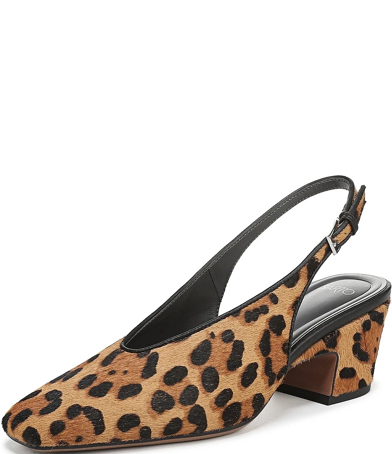Sarto by Franco Sarto Sutton2 Leopard Print Calf Hair Slingback Pumps