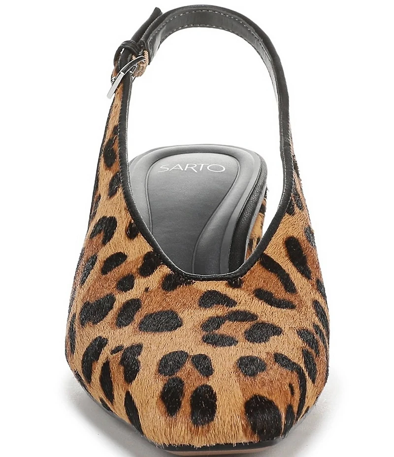 Sarto by Franco Sarto Sutton2 Leopard Print Calf Hair Slingback Pumps