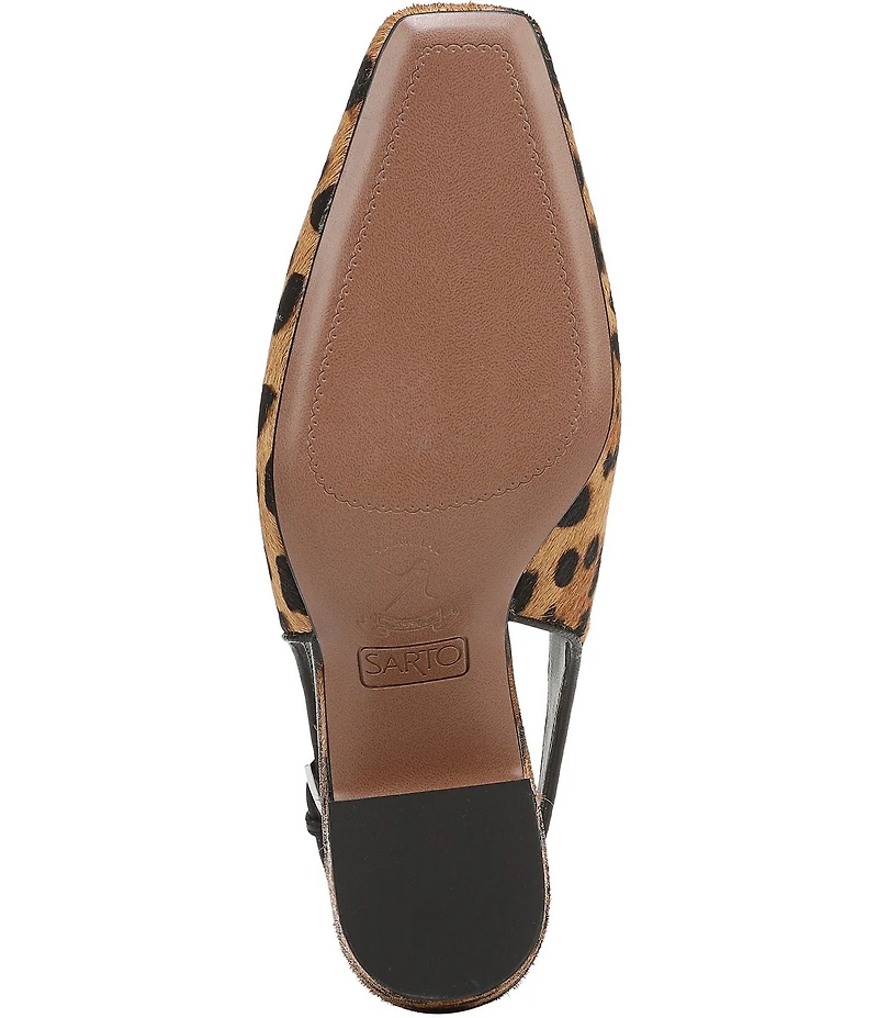 Sarto by Franco Sarto Sutton2 Leopard Print Calf Hair Slingback Pumps