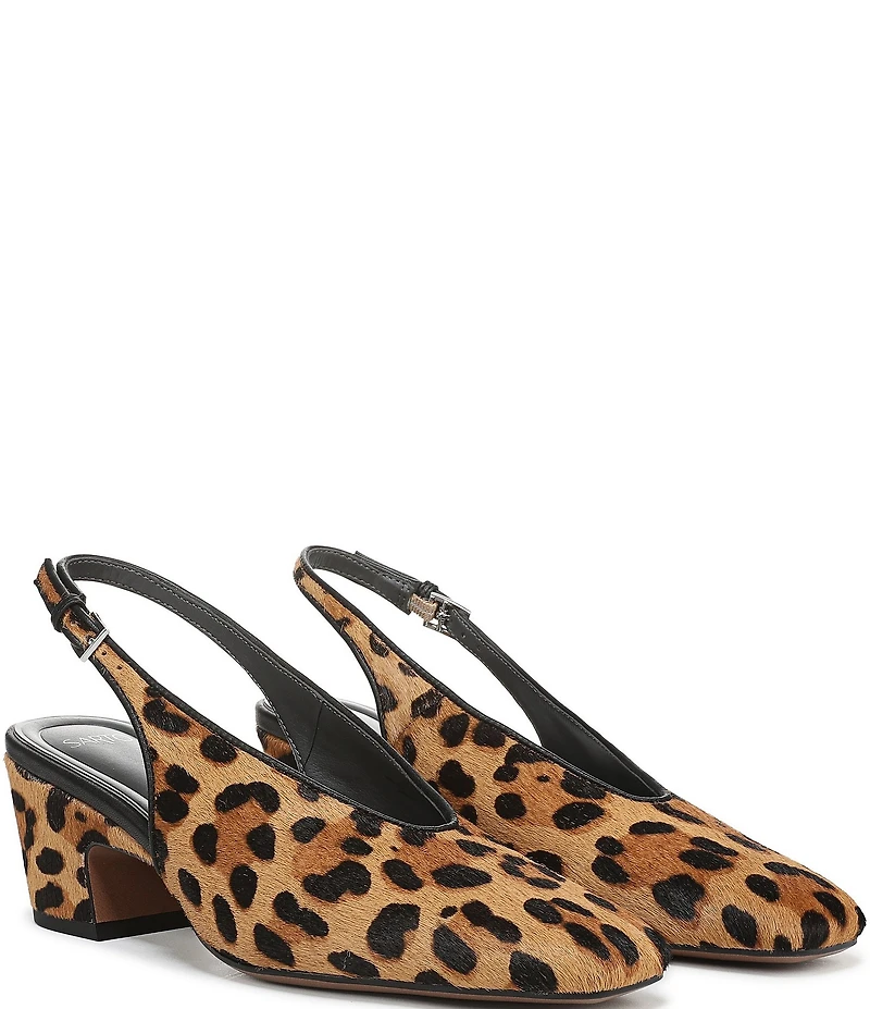 Sarto by Franco Sarto Sutton2 Leopard Print Calf Hair Slingback Pumps
