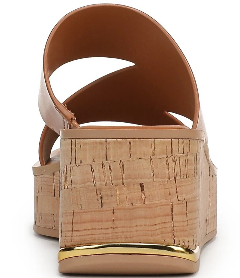 Sarto by Franco Sarto Tahani Leather Platform Wedge Slides