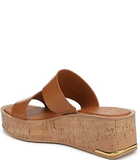 Sarto by Franco Sarto Tahani Leather Platform Wedge Slides