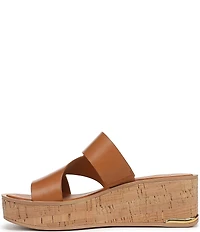 Sarto by Franco Sarto Tahani Leather Platform Wedge Slides