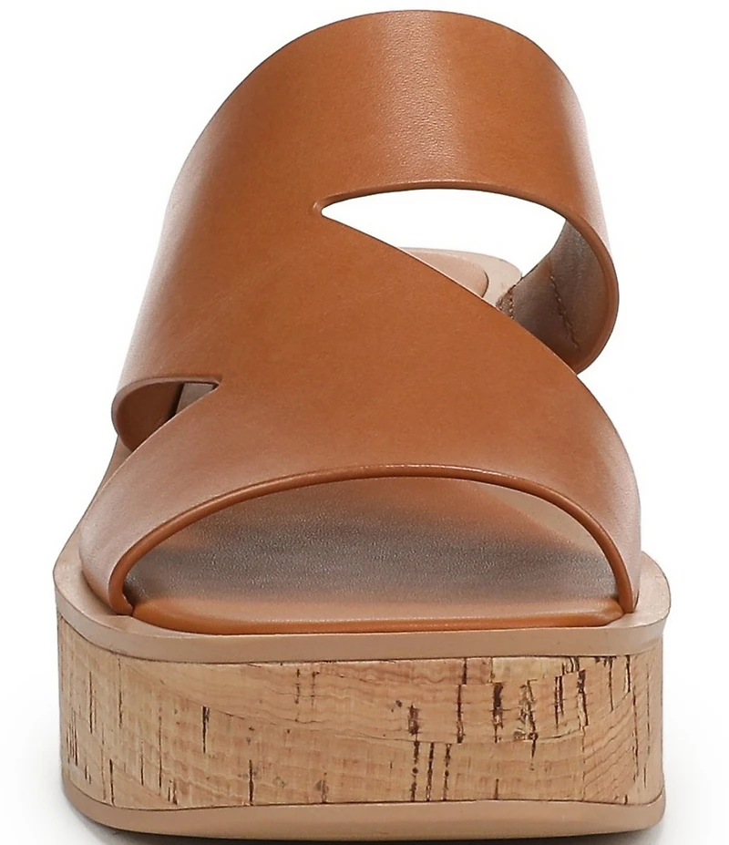 Sarto by Franco Sarto Tahani Leather Platform Wedge Slides