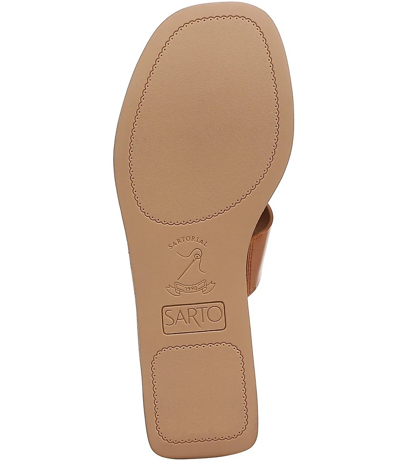 Sarto by Franco Sarto Tahani Leather Platform Wedge Slides