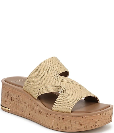 Sarto by Franco Sarto Tahani Woven Platform Wedge Slide Sandals