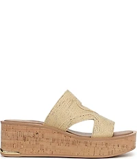 Sarto by Franco Sarto Tahani Woven Platform Wedge Slide Sandals
