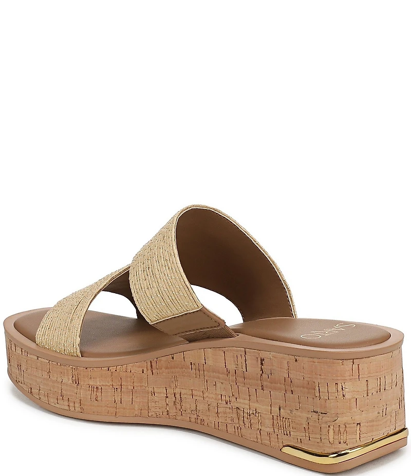 Sarto by Franco Sarto Tahani Woven Platform Wedge Slide Sandals
