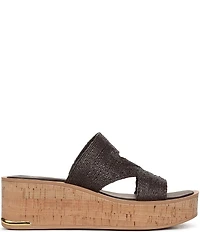 Sarto by Franco Sarto Tahani Woven Platform Wedge Slide Sandals