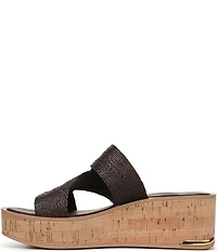 Sarto by Franco Sarto Tahani Woven Platform Wedge Slide Sandals