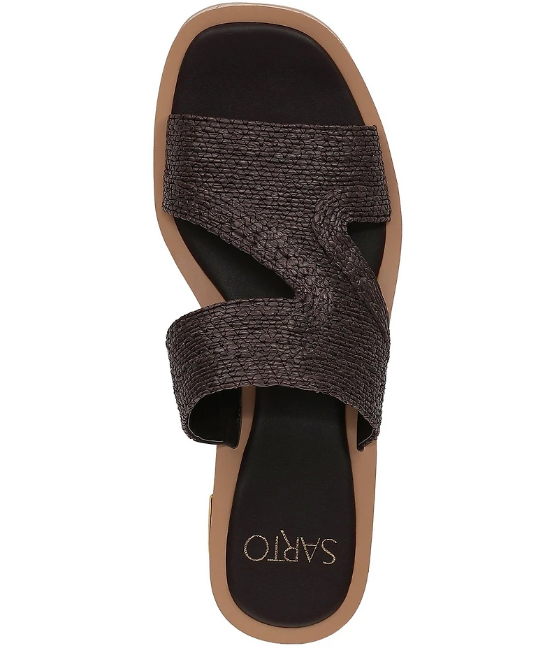 Sarto by Franco Sarto Tahani Woven Platform Wedge Slide Sandals