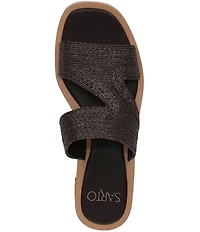Sarto by Franco Sarto Tahani Woven Platform Wedge Slide Sandals