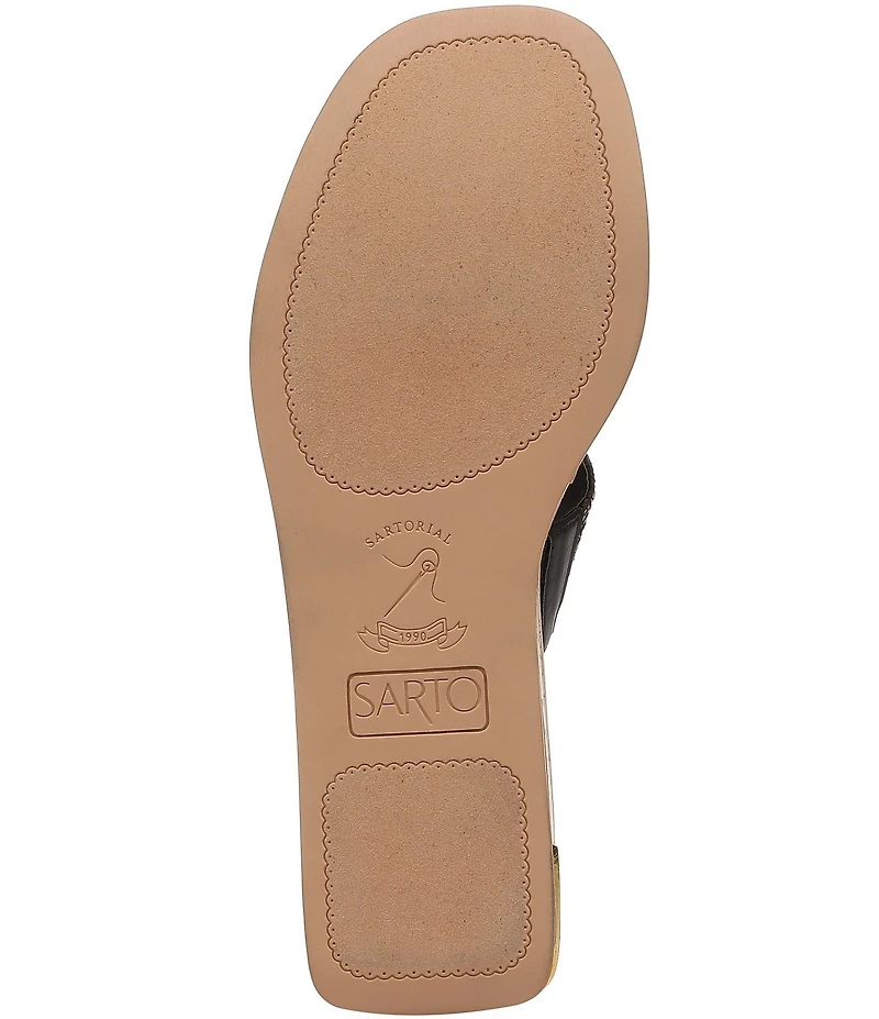 Sarto by Franco Sarto Tahani Woven Platform Wedge Slide Sandals