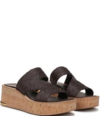 Sarto by Franco Sarto Tahani Woven Platform Wedge Slide Sandals