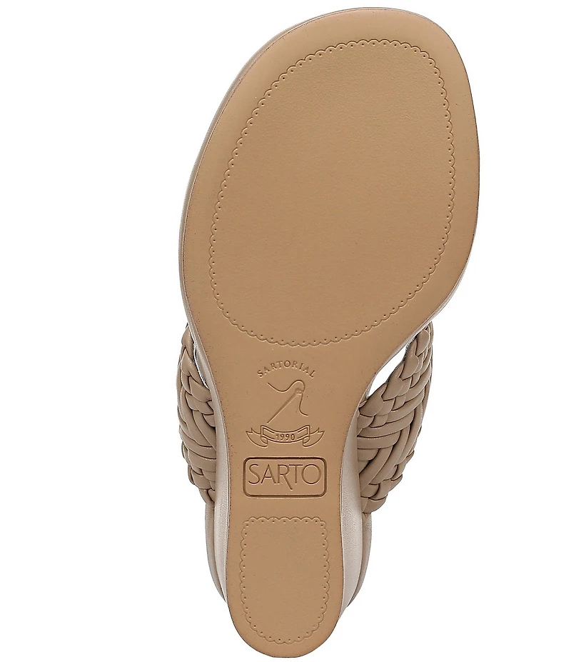 Sarto by Franco Sarto Talea Braided Wedge Thong Slide Sandals