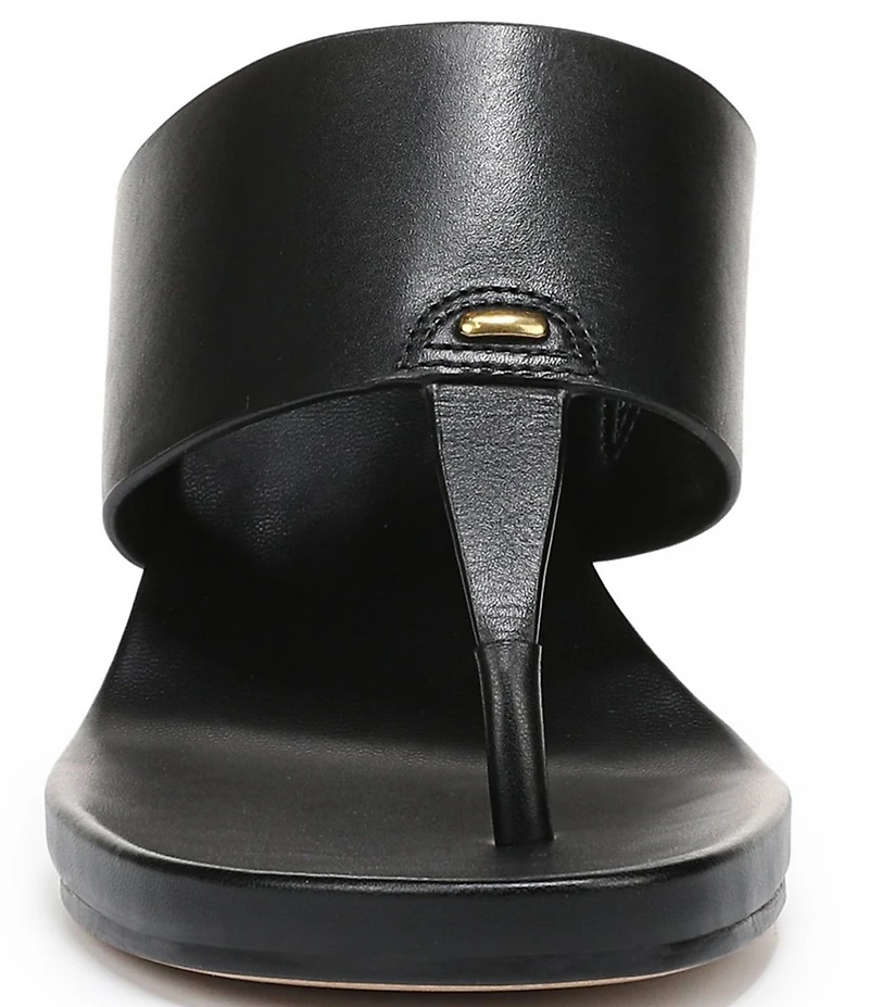 Sarto by Franco Sarto Talea Leather Wedge Thong Slide Sandals