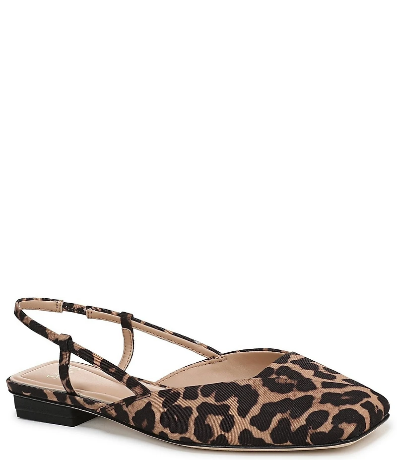 Sarto by Franco Sarto Telica Leopard Print Slingback Flats
