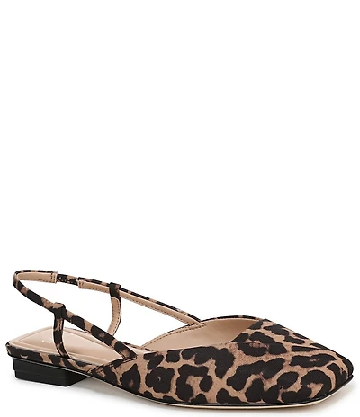 Sarto by Franco Sarto Telica Leopard Print Slingback Flats