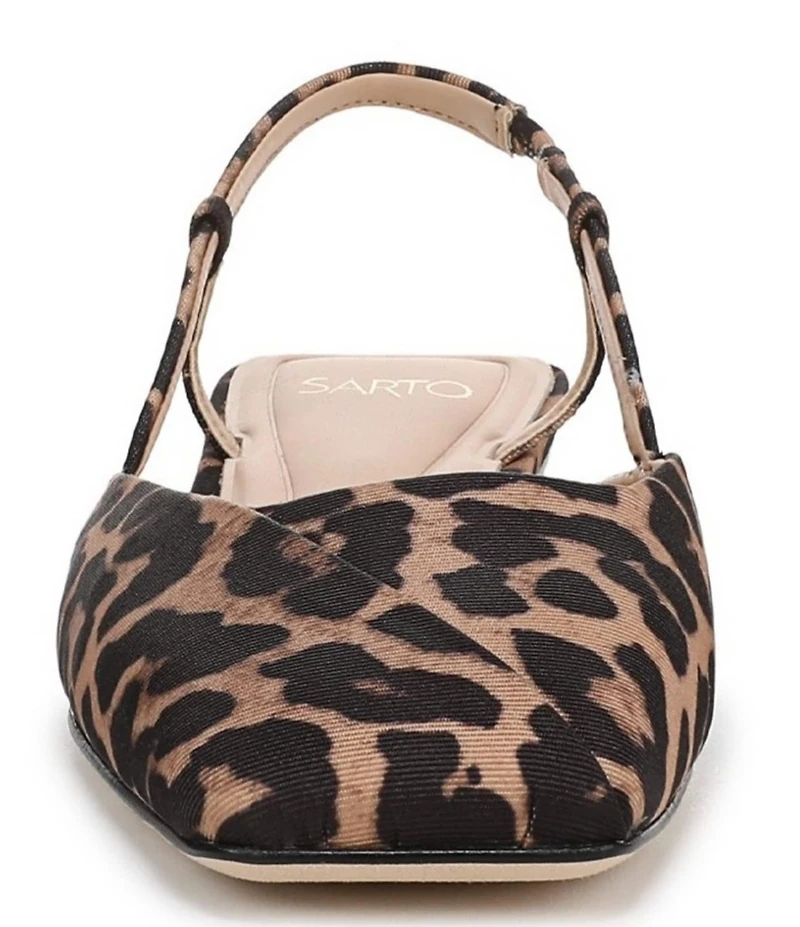 Sarto by Franco Sarto Telica Leopard Print Slingback Flats