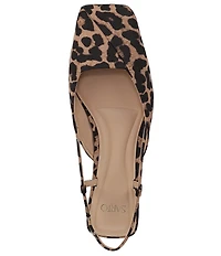 Sarto by Franco Sarto Telica Leopard Print Slingback Flats