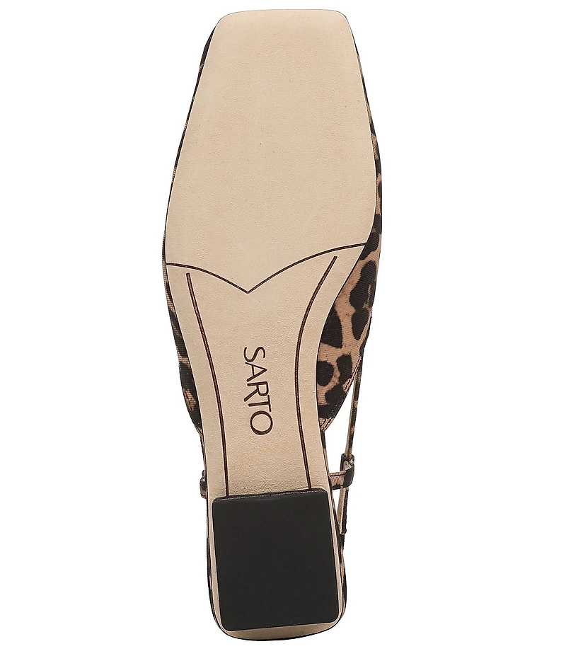 Sarto by Franco Sarto Telica Leopard Print Slingback Flats