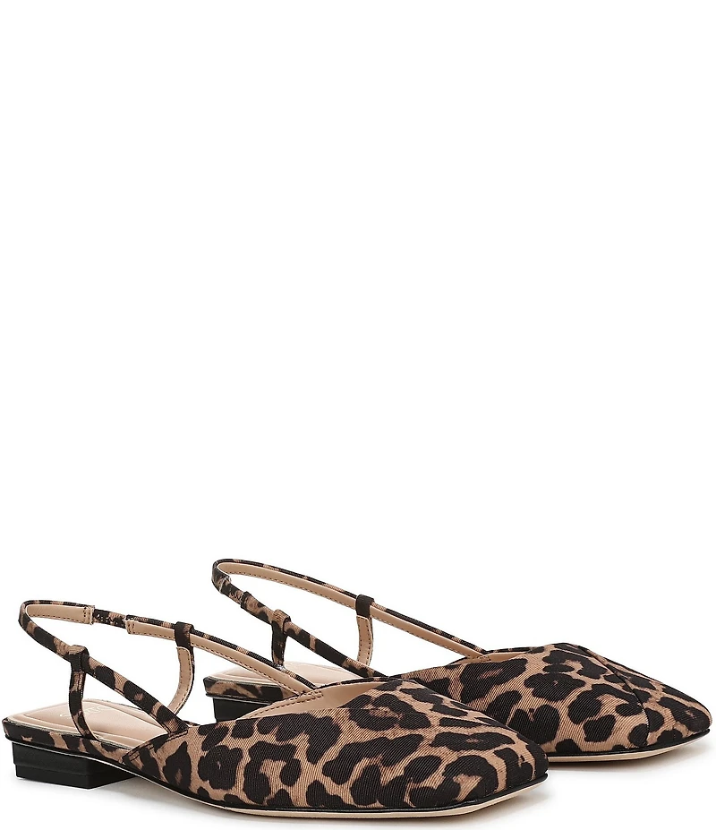 Sarto by Franco Sarto Telica Leopard Print Slingback Flats