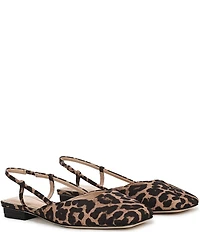 Sarto by Franco Sarto Telica Leopard Print Slingback Flats