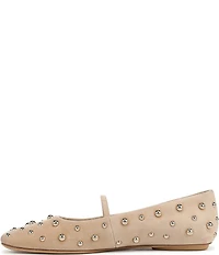 Sarto by Franco Sarto Teyana Studded Suede Mary Jane Flats