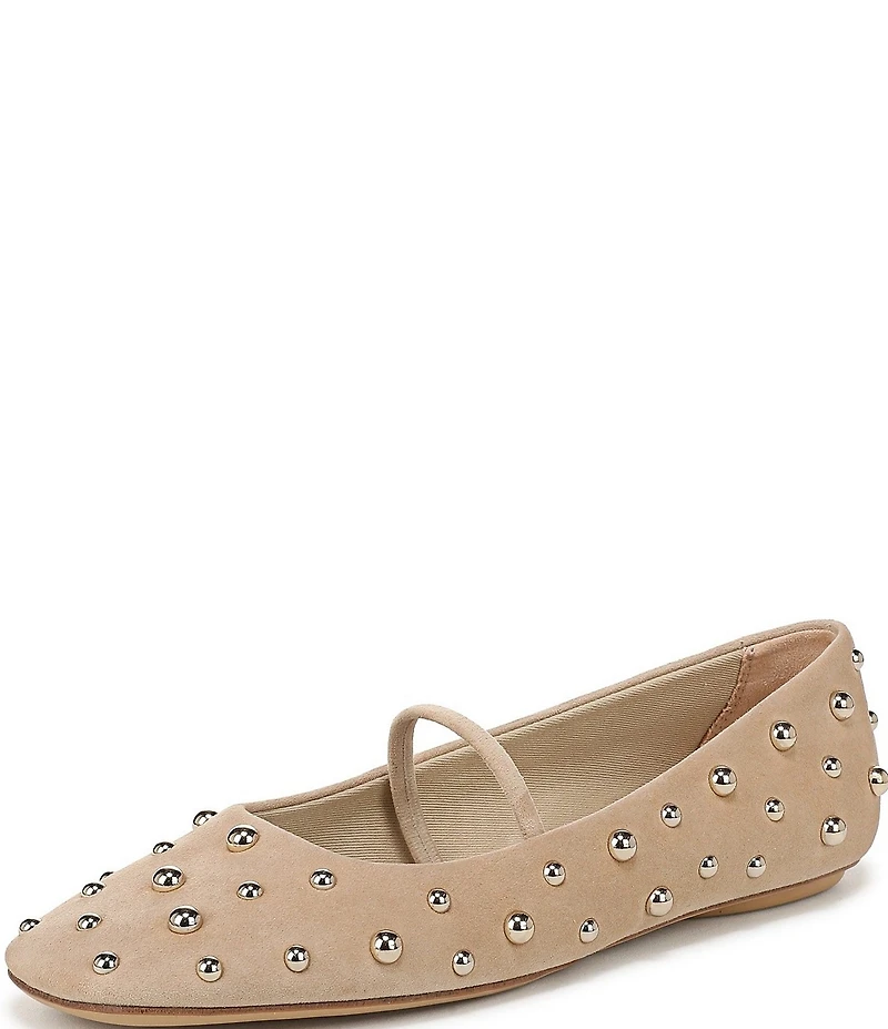 Sarto by Franco Sarto Teyana Studded Suede Mary Jane Flats