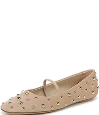 Sarto by Franco Sarto Teyana Studded Suede Mary Jane Flats